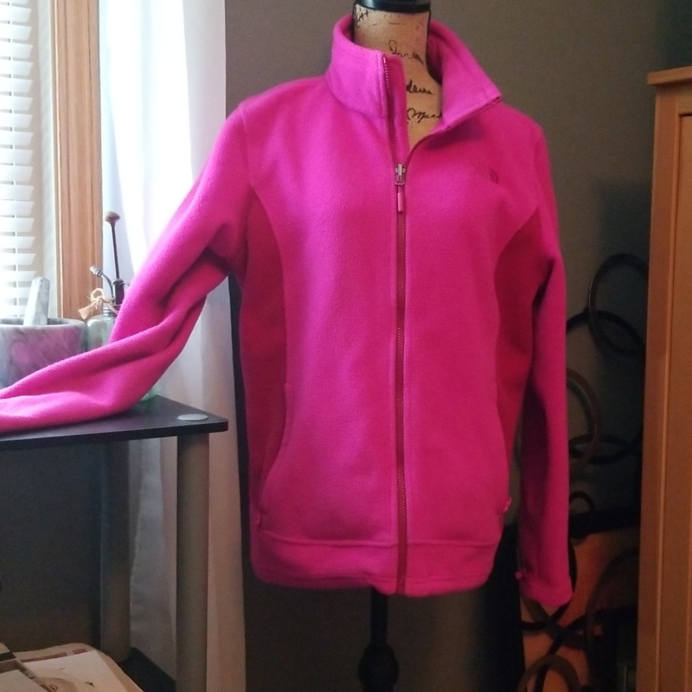 North Face Bright Pink Fleece Jacket